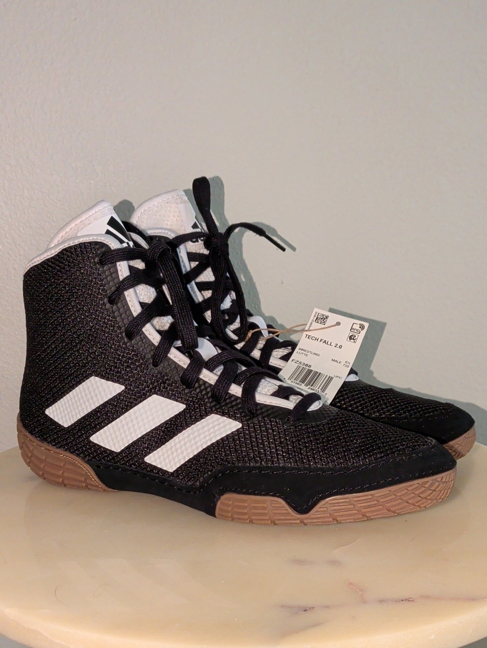 NWT Adidas High-Top Wrestling Shoes with Gum Sole